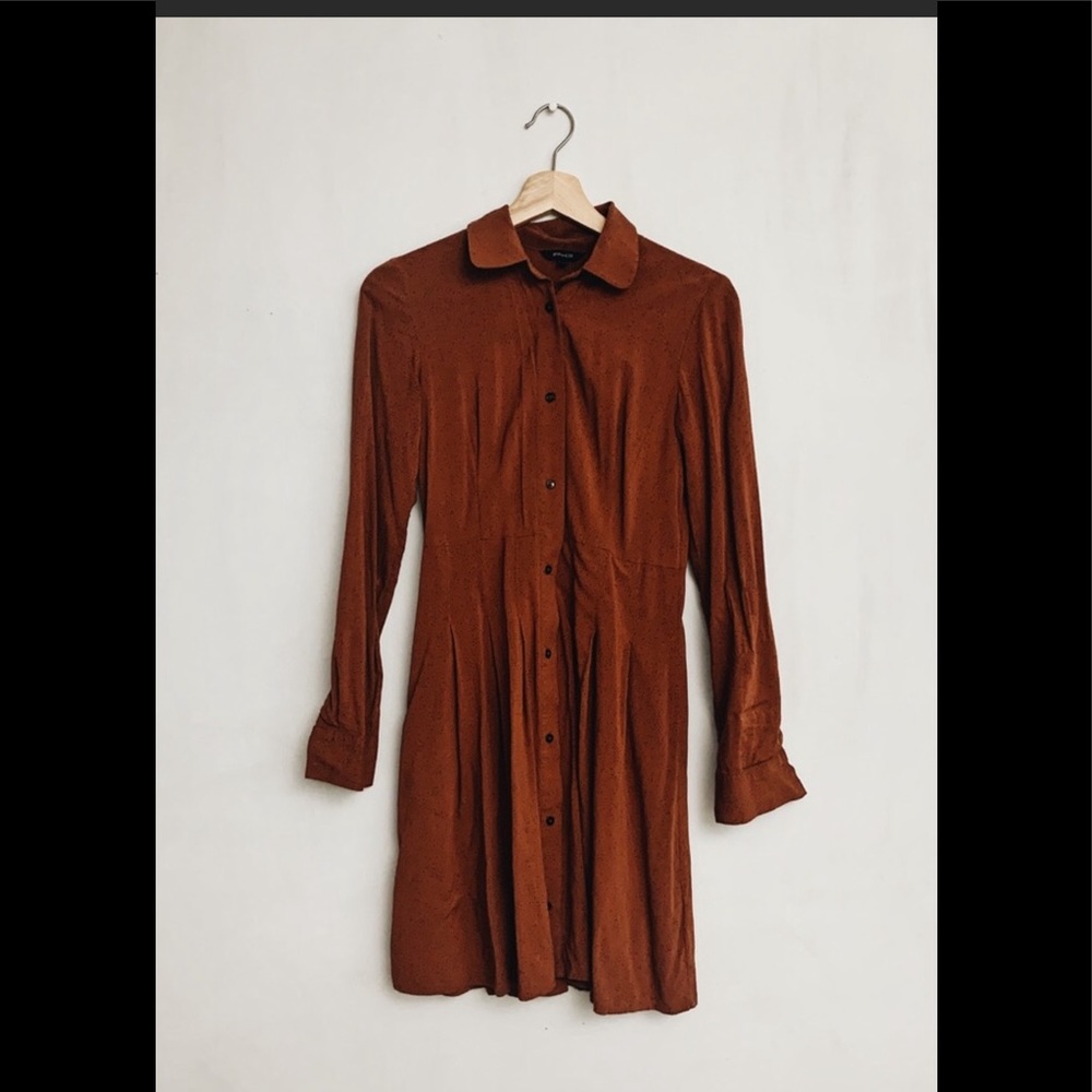 Mid length dress burnt orange 👗